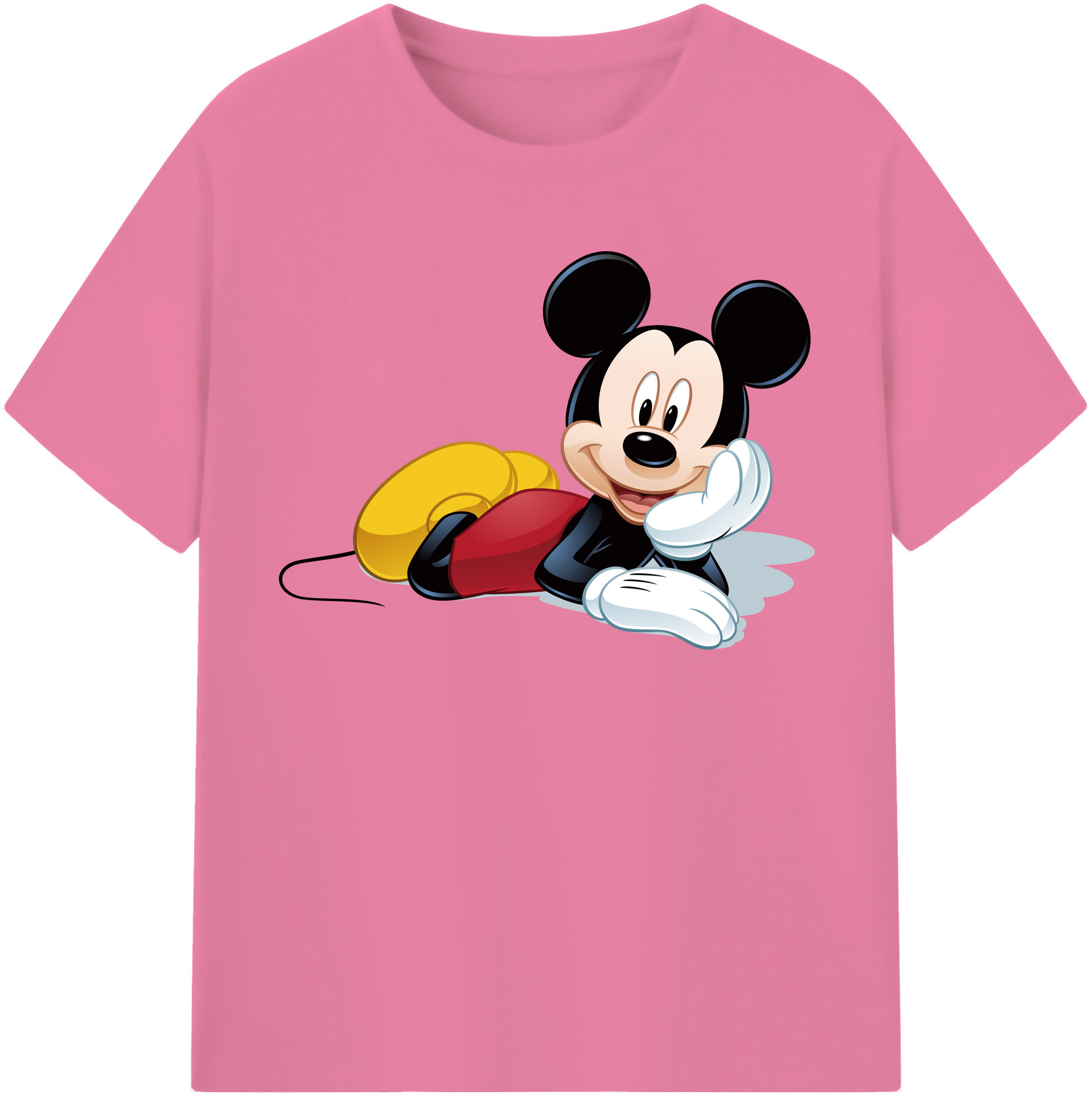 （画像用） ミッキーマウス Mickey Mouse 綿100％半袖Tシャツ（フロントプリント）